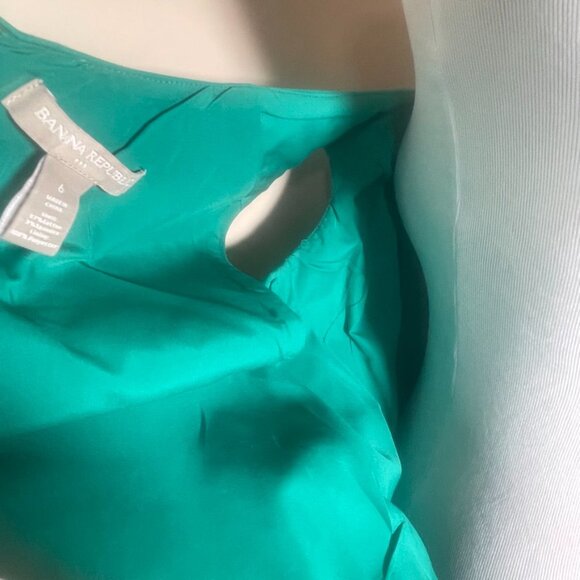 HOST PICK- Banana Republic Green Cotton Midi Dress Size 6 - Picture 10 of 13